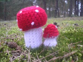 Szydełkowe grzyby - Crocheted mushrooms
